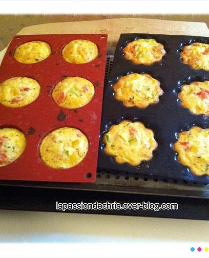 Petits flans de courgettes et tomates