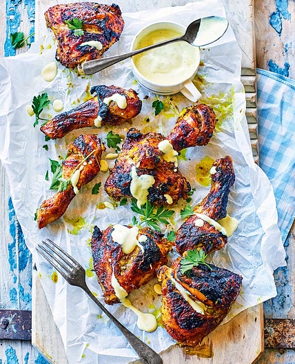 Persian chicken with spiced yogurt