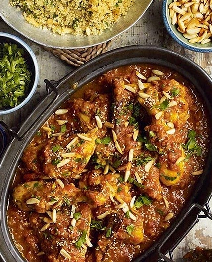 North African chicken with honey and saffron