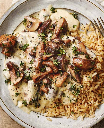 Mushroom stroganoff