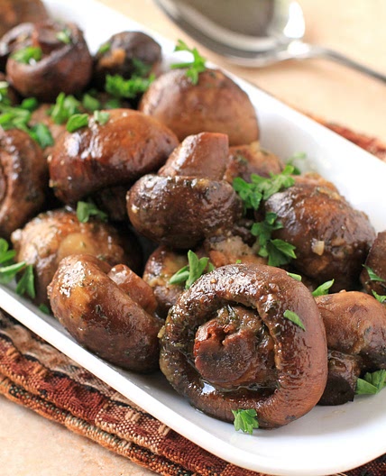 Crockpot Parmesan Ranch Mushrooms