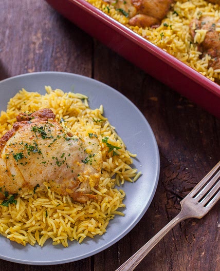 Chicken, Rice, and Spices Bake