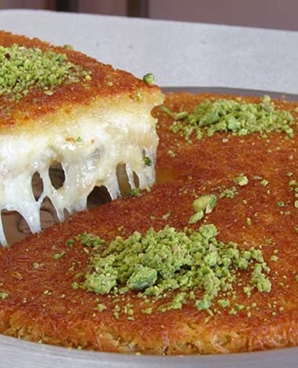Kunefe (A Sweet Cheese Pastry made with Kadaifi)