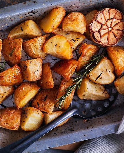 Speedy roast potatoes