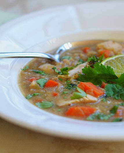Indian Spiced Red Lentil & Chicken Soup