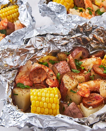 Grilled Shrimp Foil Packs
