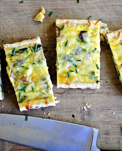 Mushroom Asparagus Quiche