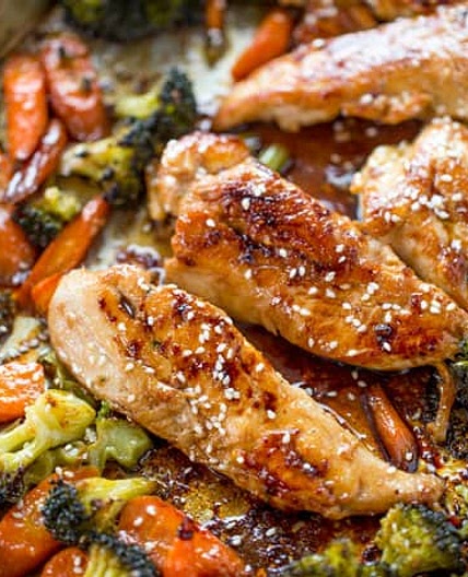 Sheet Pan Korean Chicken and Vegetables