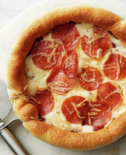Air Fryer Deep-Dish Pepperoni Pizza