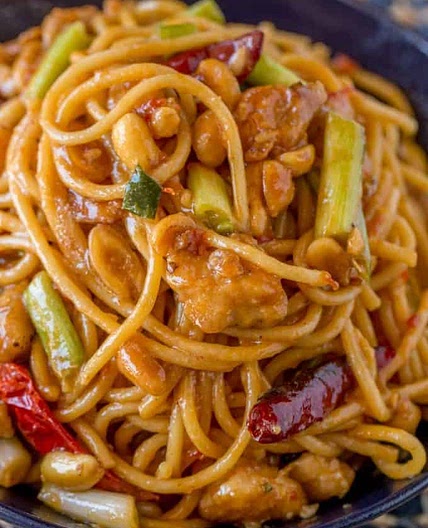 Kung Pao Chicken Spaghetti (CPK Copycat)