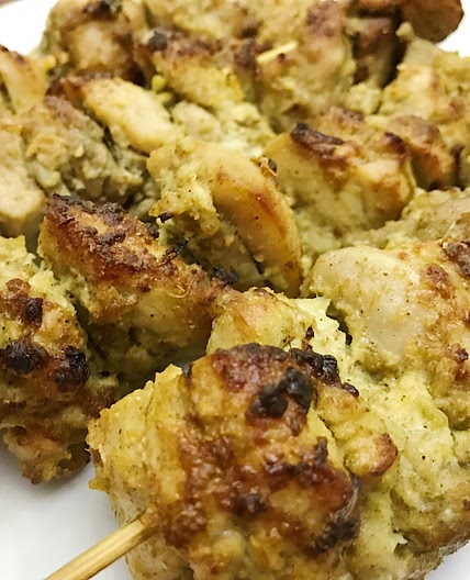 Afghani chicken kebabs