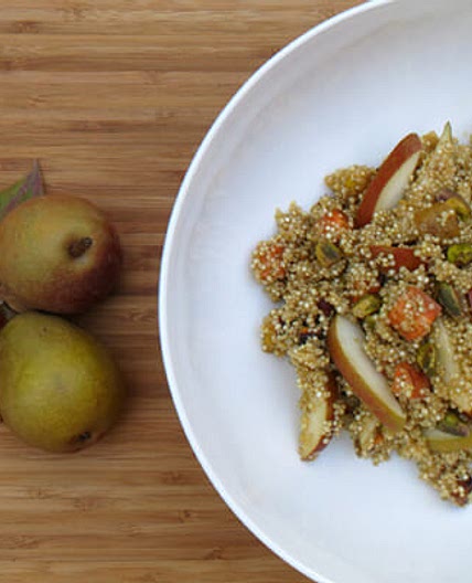 Pear Roasted Carrot and Ginger Quinoa Pilaf