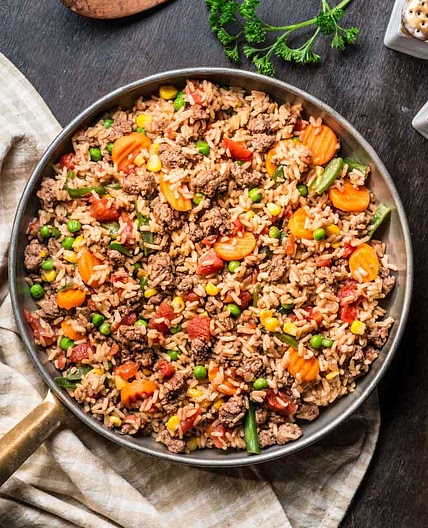Beefy Rice Skillet