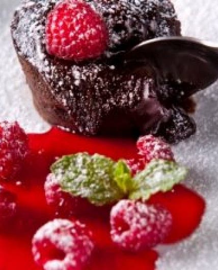 Pastelitos de Chocolate con Frambuesa