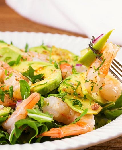 Ensalada Verde con Camarones