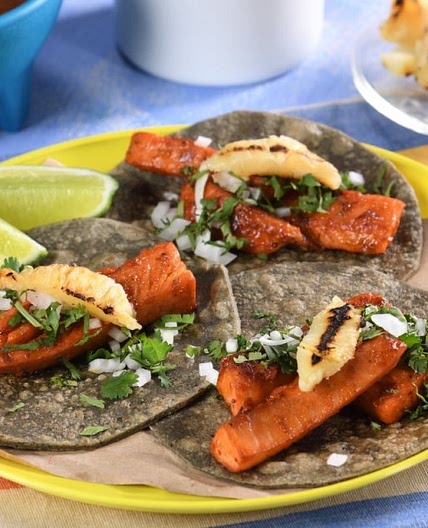 Tacos de Pescado al Pastor con Piña