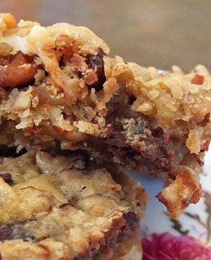 Coconut Dried Cranberry Blondie Bars