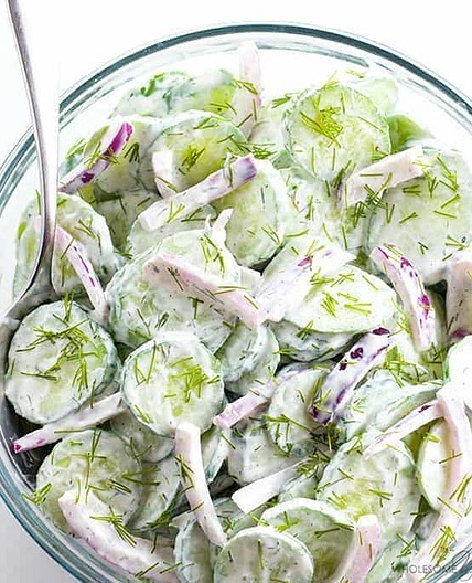 The Best Creamy Cucumber Salad Recipe With Sour Cream And Dill