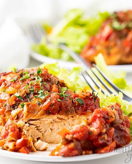 Healthy Slow Cooker Chicken Cacciatore Recipe - Low Carb