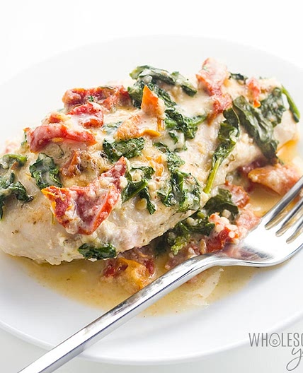 Crock Pot Creamy Tuscan Garlic Chicken Recipe