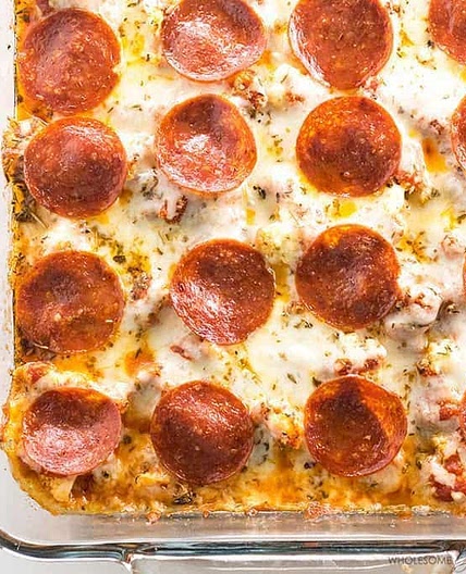 Keto Low Carb Pizza Casserole Recipe (Easy) - 5 Ingredients