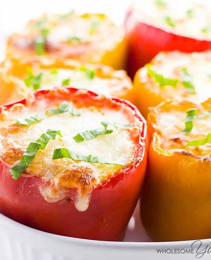 Low Carb Keto Lasagna Stuffed Peppers Recipe
