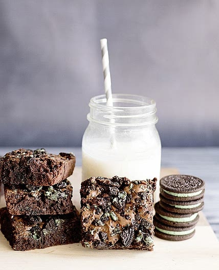 Mint Oreo Brownies