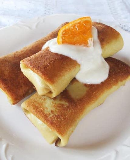 Citrus Vanilla Blintzes