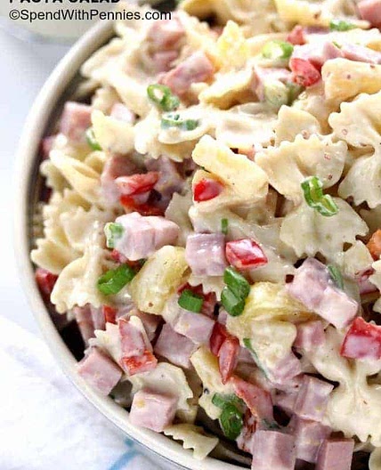 Ham Pasta Salad with Pineapple