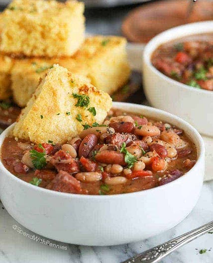 Crock Pot Ham & Bean Soup