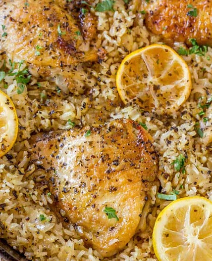 One Pot Greek Chicken and Rice