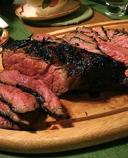 Kickin' London Broil with Bleu Cheese Butter Recipe - (5/5)