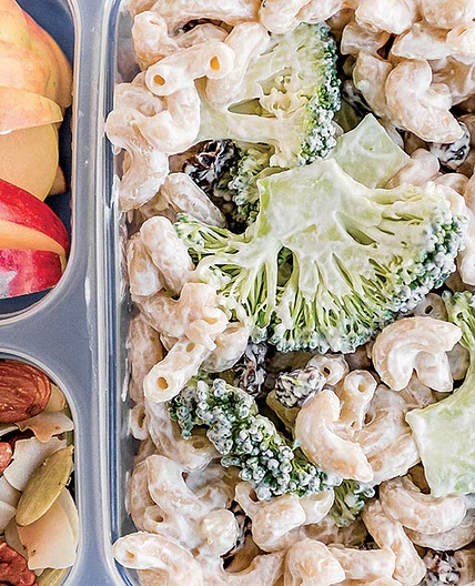 Meal-Prep Creamy Pasta Salad with Broccoli and Raisins