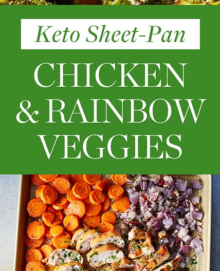 Keto Sheet-Pan Chicken and Rainbow Veggies