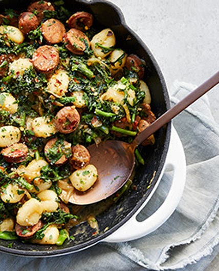 Skillet Gnocchi with Sausage and Broccoli Rabe