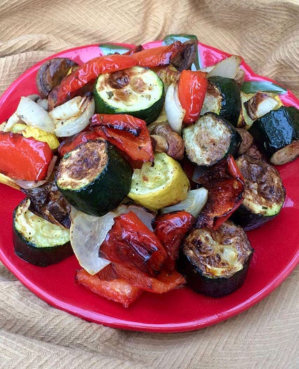 Roasted vegetables in the air fryer