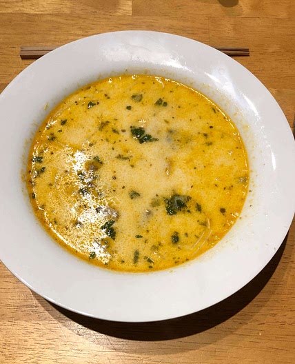 Thai prawn coconut soup