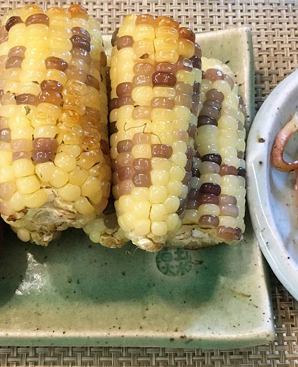 에어프라이어 간식. 반건조 오징어와 버터구이 옥수수,군고구마 air-fryer recipe.
