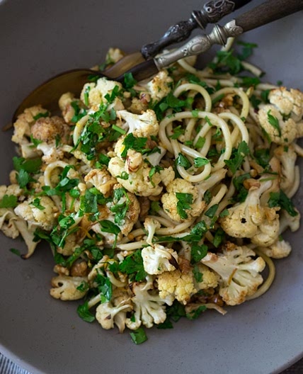 Roasted Cauliflower Pasta with Lemon and Garlic