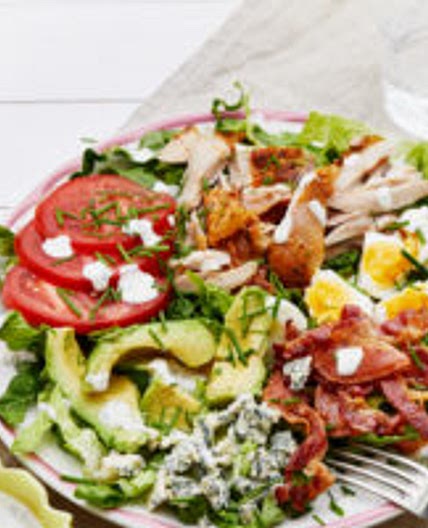 Keto Cobb salad with ranch dressing