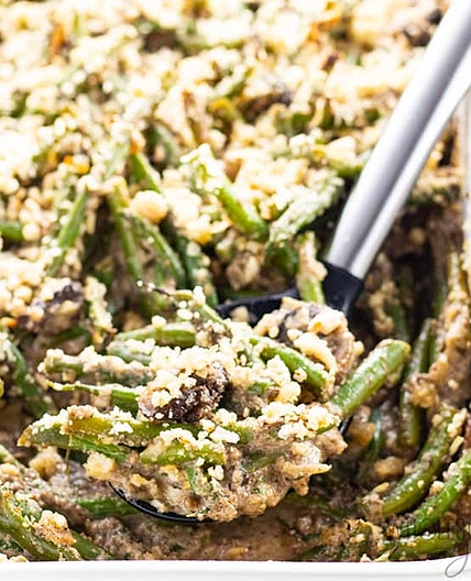 Low Carb Gluten-Free Keto Green Bean Casserole Recipe
