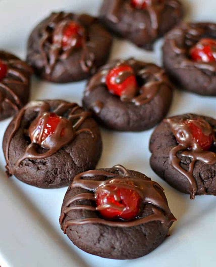 Double Chocolate Cherry Cookies