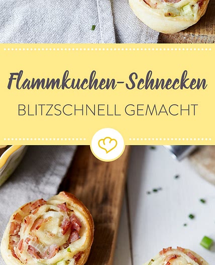Blitzschnelle Flammkuchen-Schnecken