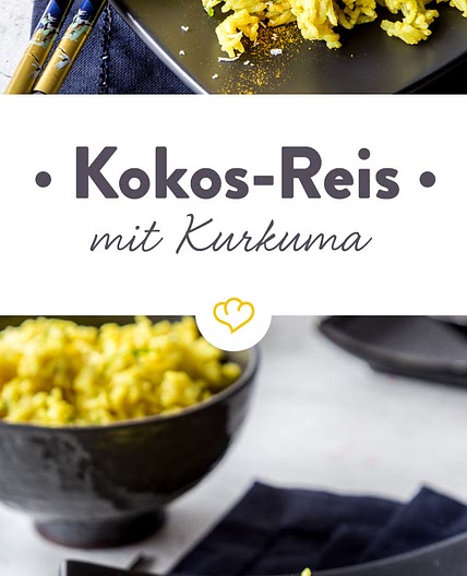 Schneller Kokosreis mit Kurkuma