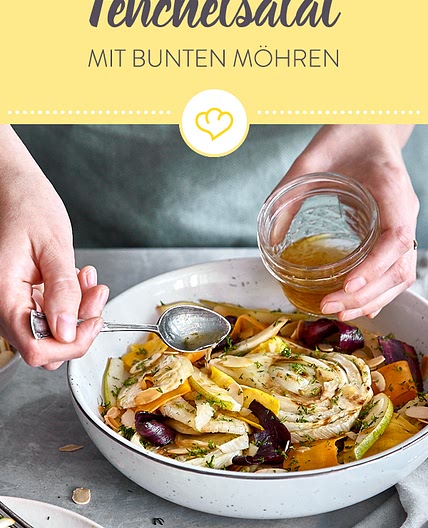 Fenchelsalat mit bunten Möhren
