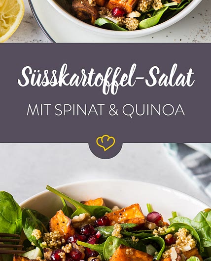 Süßkartoffel-Spinat-Salat mit Quinoa