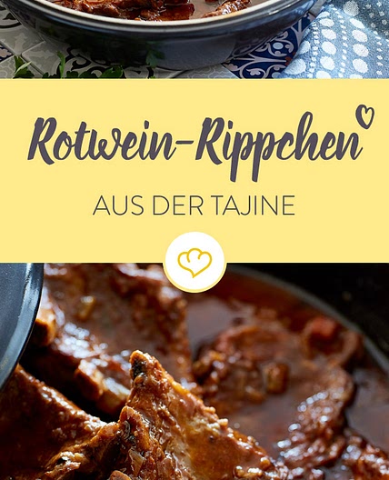 Geschmorte Rotwein-Rippchen aus der Tajine