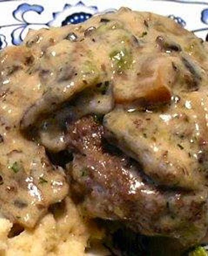Beef Patties With Mushroom Gravy