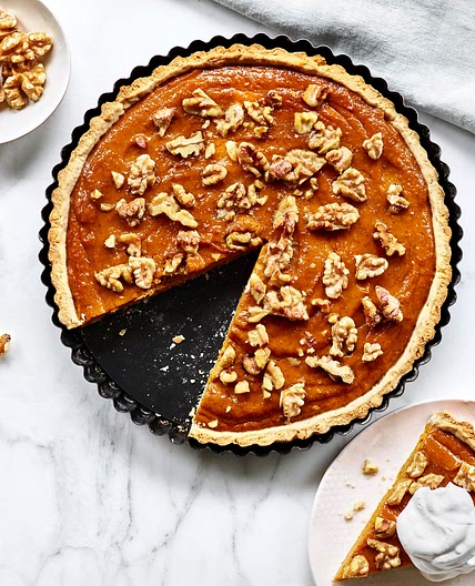 Walnut Pumpkin Cream Cheese Tart