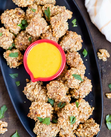 Walnut Crusted Baked Chicken Nuggets